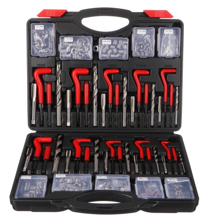 Zestaw do naprawy gwintów MECHANIC THREAD SET 261, M5 - M12, 1/4UNC-1/2UNC, 261 szt.