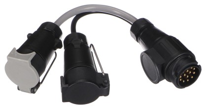 Redukcja wtyczki urządzenia holowniczego TRAILER CABLE 6, z 13pin na 7pin N+S, 35cm