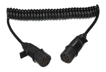 Spiralny kabel połączeniowy 7-pin typ N TRAILER CABLE 11, wtyczka z tworzywa, 24V, 3,5 m