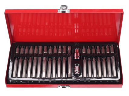 Zestaw bitów Torx w metalowym pudełku MECHANIC TORX SET 1, 40 szt.