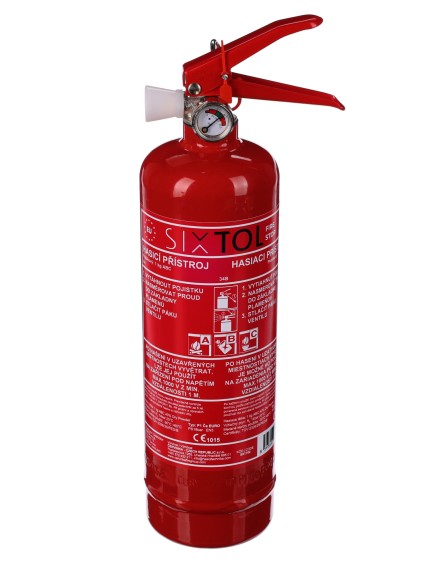 Gaśnica proszkowa FIRE STOP 1 kg, ABC, całometalowa, wraz z metalowym uchwytem
