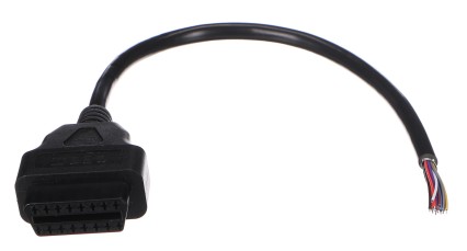 Przedłużacz OBD-II żeński z 16 pinami zakończony 30 cm przewodami MECHANIC CABLE 27