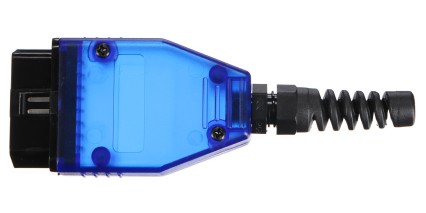 Zástrčka OBD-II s 16 piny pro montáž vlastního kabelu MECHANIC CABLE 31, modrá