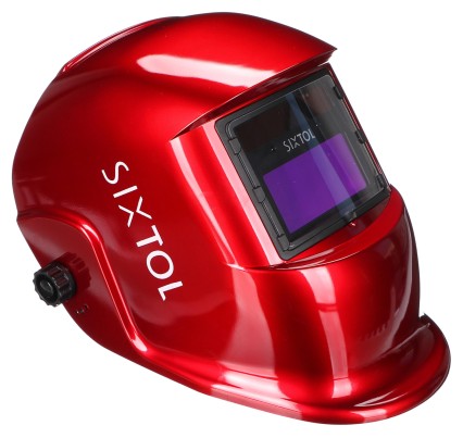 Samozaciemniająca przyłbica spawalnicza WELDING MASK 2, czerwona