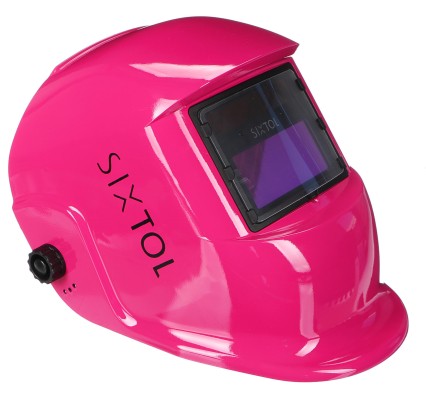 Samozaciemniająca przyłbica spawalnicza WELDING MASK 4, różowa