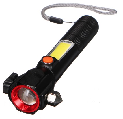 Latarka samochodowa bezpieczeństwa z magnesem CAR LAMP SAFETY, 300 lm, COB LED, USB