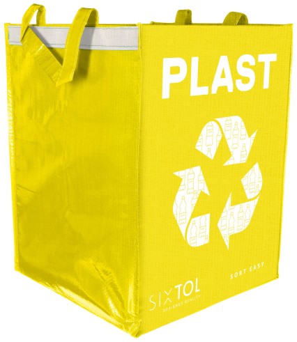 Torba do sortowania odpadów SORT EASY PLASTIC, 30x30x40 cm