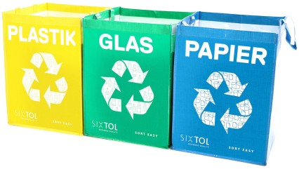 Worki na segregowane odpady SORT EASY 3 BASIC DE, 30x30x40 cm, 3 x 36 l, 3 szt.