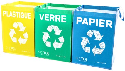 Torby na segregowane odpady SORT EASY 3 BASIC FR, 30x30x40 cm, 3 x 36 l, 3 szt.