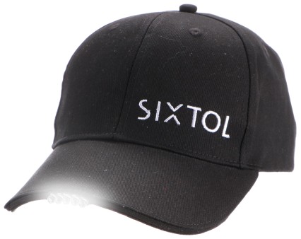 Czapka z diodą LED B-CAP 25lm, ładowalna, USB, rozmiar uniwersalny, czarna