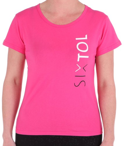 Damska koszulka T-SHIRT, różowa, rozmiar S, 100% bawełny