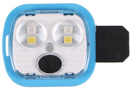 Zapasowa lampka LED do czapki/opaski na głowę B-HAT LED LIGHT 2, czerwona/niebieska