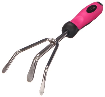 Ręczny kultywator GARDEN PINK ONE, nierdzewny, 28 cm