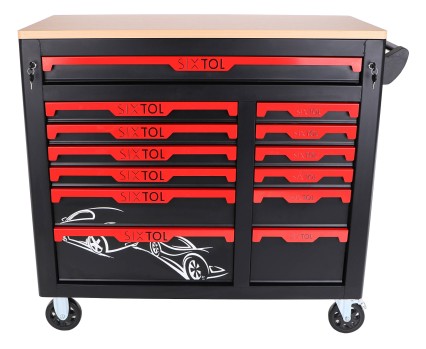 Wózek warsztatowy z narzędziami MECHANIC TROLLEY TITAN 1559, 13 szuflad, 1559 szt. narzędzi