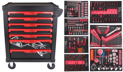 Wózek warsztatowy na narzędzia MECHANIC TROLLEY KEVIN 326, 7 szuflad, 326 szt. narzędzi