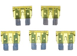 Zestaw nożowych bezpieczników samochodowych MECHANIC FUSE SET 20A, 100 szt.