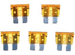Zestaw nożowych bezpieczników samochodowych MECHANIC FUSE SET 5A, 100 szt.