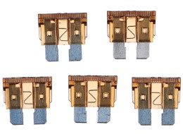 Zestaw bezpieczników samochodowych z ostrzami MECHANIC FUSE SET 7,5A, 100 szt.