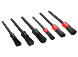 Zestaw precyzyjnych pędzli do czyszczenia auta CAR DETAILING BRUSH 6, 6 szt.