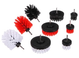 Zestaw szczotek do wiertarki do czyszczenia samochodu CAR DETAILING DRILL BRUSH 9, 9 szt.