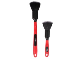 Zestaw precyzyjnych pędzli do czyszczenia samochodów z ergonomiczną rączką CAR DETAILING BRUSH 2 PRO