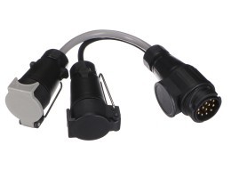 Redukcja wtyczki urządzenia holowniczego TRAILER CABLE 6, z 13pin na 7pin N+S, 35cm