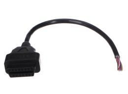 Przedłużacz OBD-II żeński z 16 pinami zakończony 30 cm przewodami MECHANIC CABLE 27
