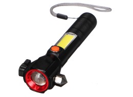 Latarka samochodowa bezpieczeństwa z magnesem CAR LAMP SAFETY, 300 lm, COB LED, USB