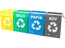 Torby na segregowane odpady SORT EASY 4 METAL, 30x30x40cm, 4x36l, 4 szt.