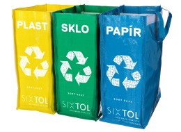 Torby na segregowane odpady SORT EASY 3 SLIM, 18x30x40 cm, 3 x 22 l, 3 szt