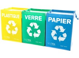 Torby na segregowane odpady SORT EASY 3 BASIC FR, 30x30x40 cm, 3 x 36 l, 3 szt.