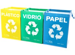 Torby do segregacji SORT EASY 3 BASIC ES, 30x30x40 cm, 3 x 36 l, 3 szt.