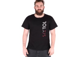 T-shirt męski T-SHIRT, czarny, rozmiar L, 100% bawełna