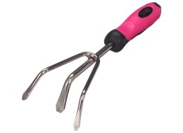 Ręczny kultywator GARDEN PINK ONE, nierdzewny, 28 cm