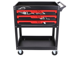 Wózek warsztatowy na narzędzia MECHANIC TROLLEY JASON, 3 szuflady, 1 półka