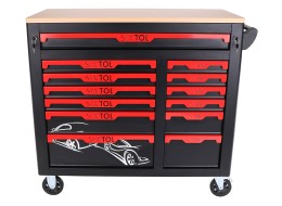 Wózek warsztatowy z narzędziami MECHANIC TROLLEY TITAN 1559, 13 szuflad, 1559 szt. narzędzi
