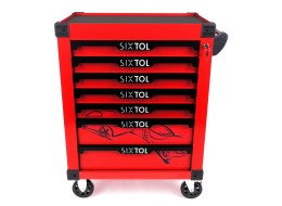 Wózek warsztatowy na narzędzia MECHANIC TROLLEY KEVIN RED, 7 szuflad