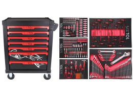 Wózek warsztatowy na narzędzia MECHANIC TROLLEY KEVIN 253, 7 szuflad, 253 szt. narzędzi