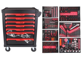 Wózek warsztatowy na narzędzia MECHANIC TROLLEY KEVIN 326, 7 szuflad, 326 szt. narzędzi